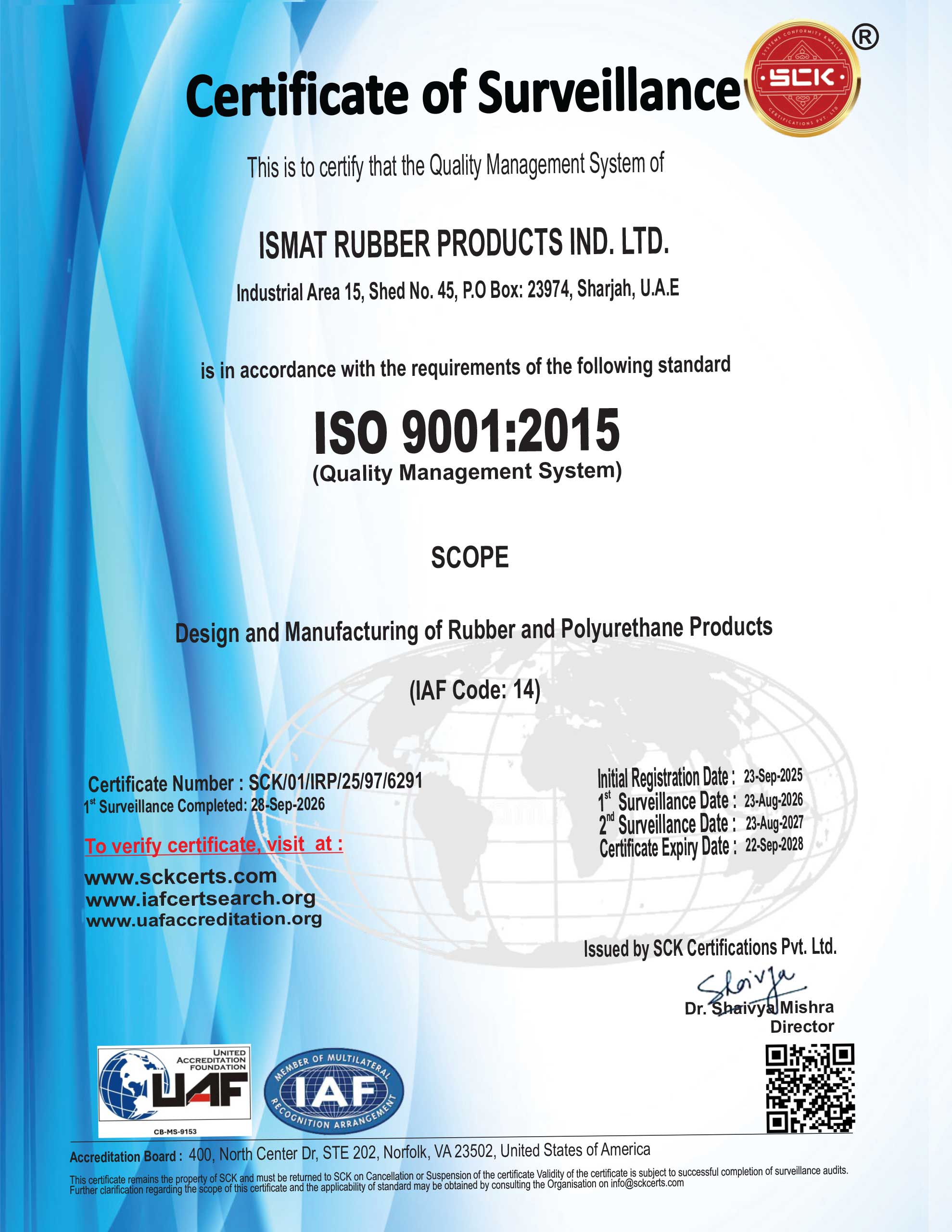 ISO 9001:2015 - DBS Cert